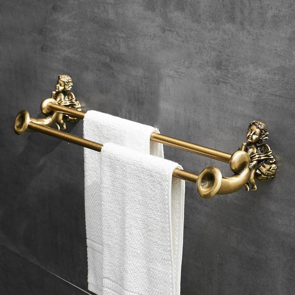 Gold Bathroom Hardware Accessories Set Towel Ring Paper Holder -Bathlova