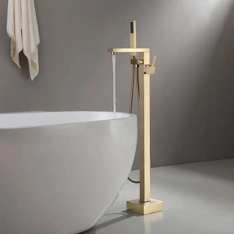 Gold Brushed Freestanding Bathtub Tap -Bathlova