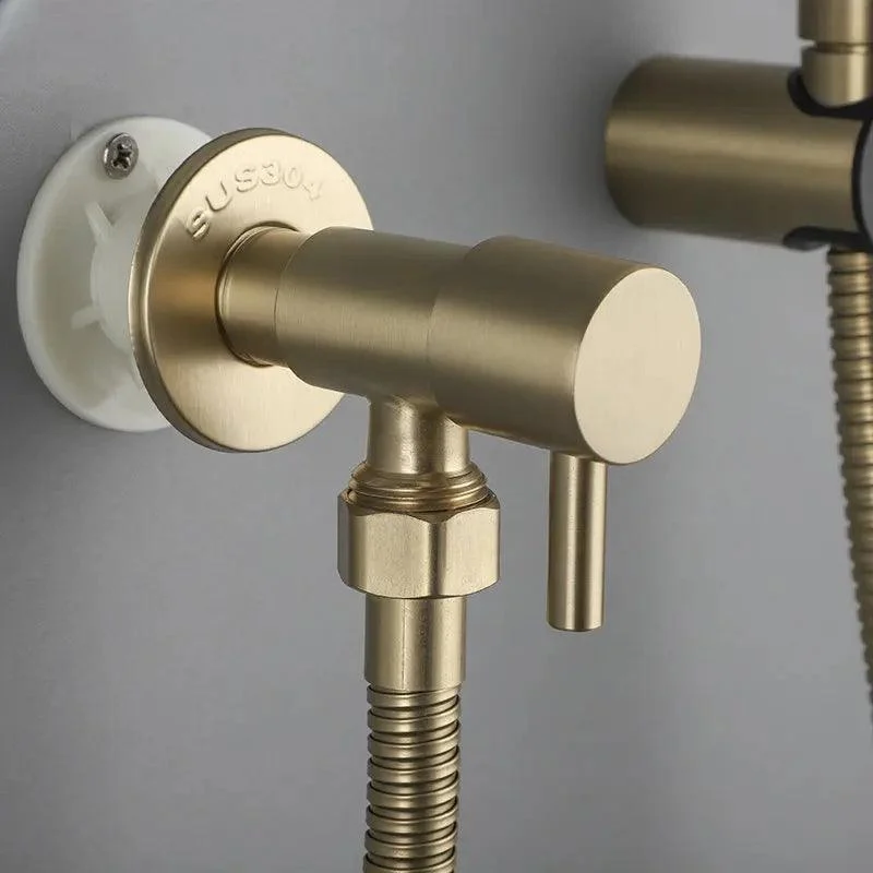 Gold Handheld Bidet Sprayer Set Stainless Steel Bathroom Bidet -Bathlova