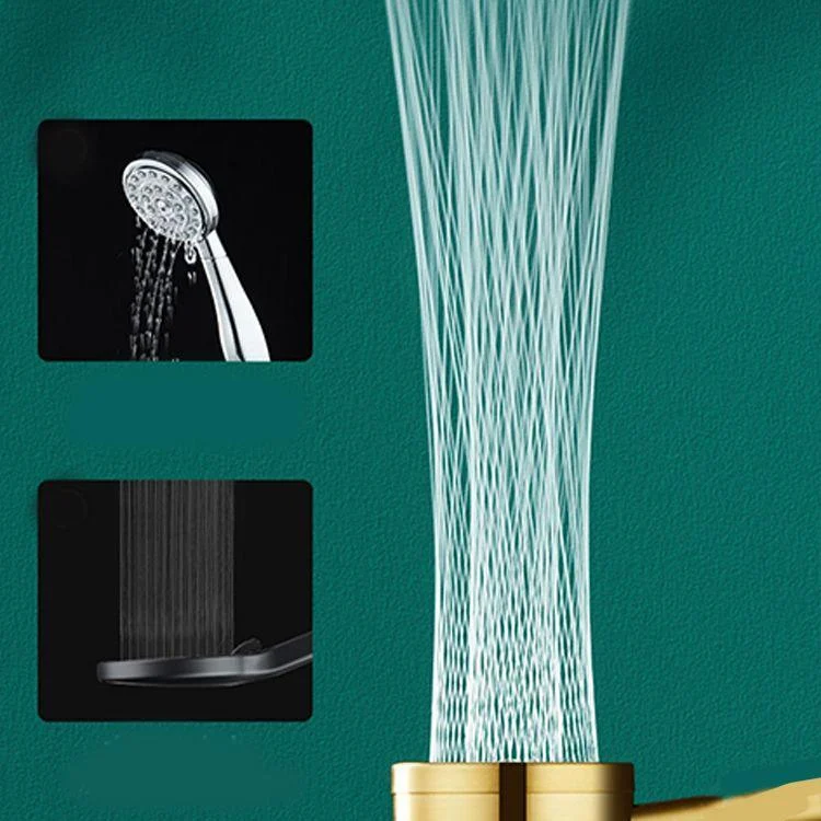 Gold Handheld Shower Head Pressurized 304 Stainless Steel Shower Head -Bathlova