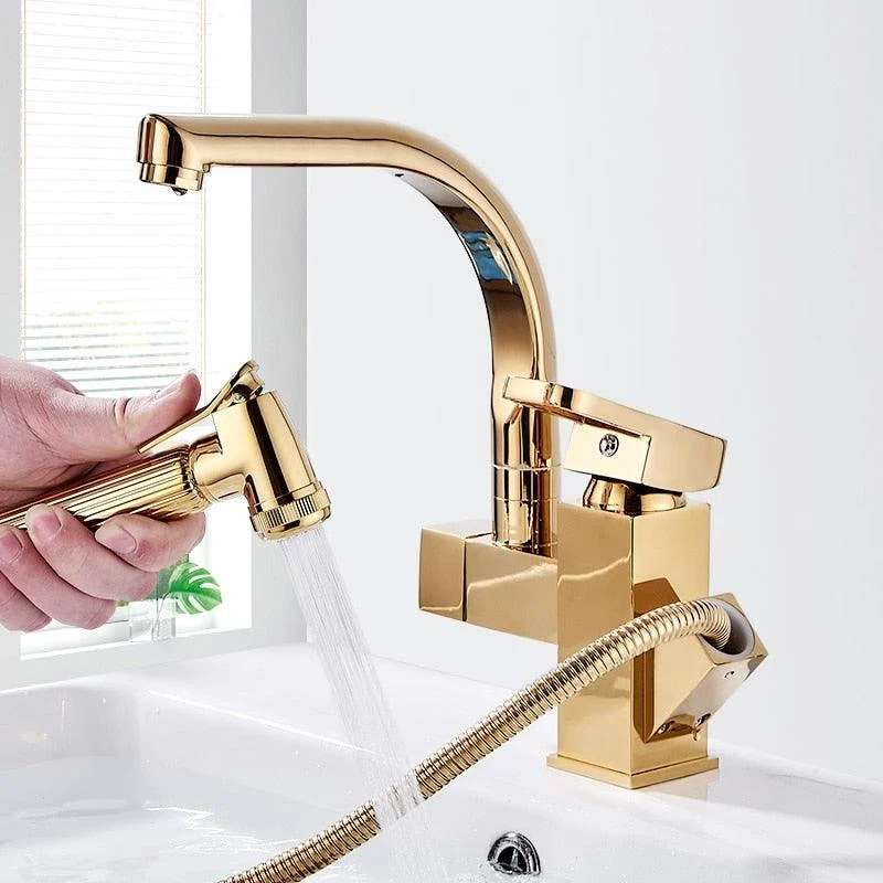 Gold Kitchen Sink Above Counter Stainless Steel Single Bowl -Bathlova