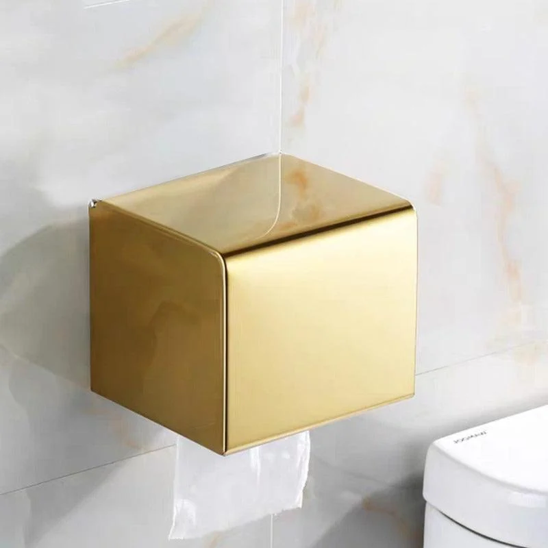 Gold Stainless Steel Bathroom Accessory Roll Paper Toilet Tissue Box -Bathlova