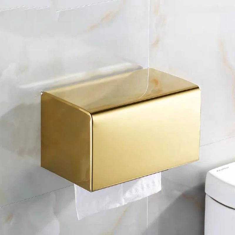 Gold Stainless Steel Bathroom Accessory Roll Paper Toilet Tissue Box -Bathlova