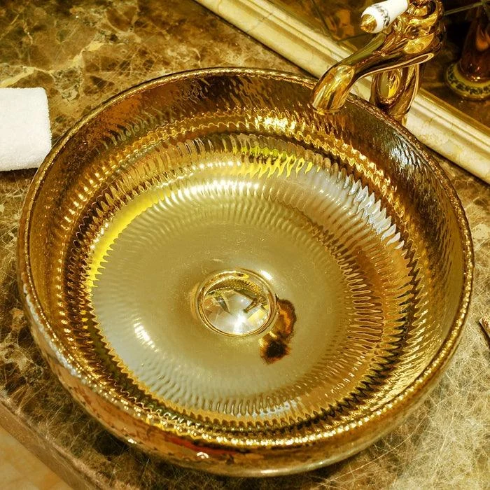 Gold Trough Bathroom Sink Modern Porcelain Trough Bathroom Sink -Bathlova