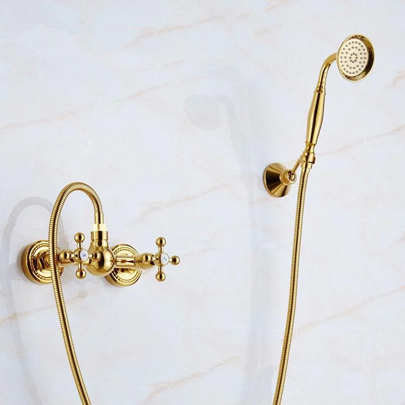 Gold Wall Mounted Bathroom Shower Tap -Bathlova