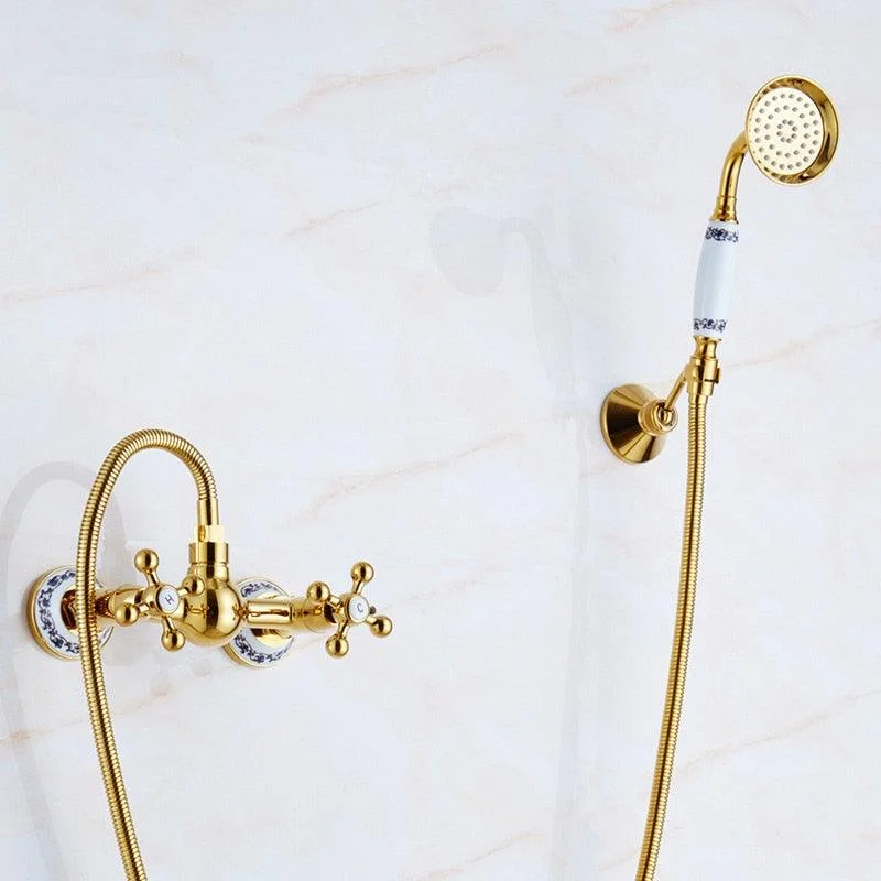 Gold Wall Mounted Bathroom Shower Tap -Bathlova