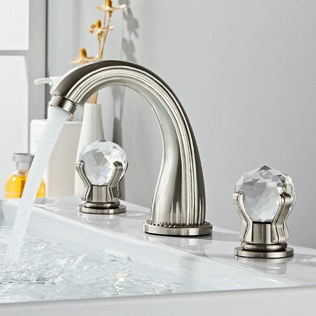 Golden Bathroom Basin Tap for Vessel Sink Crane Waterfall Tap -Bathlova