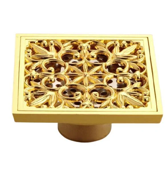 Golden Bathroom Floor Waste Drain Cover -Bathlova