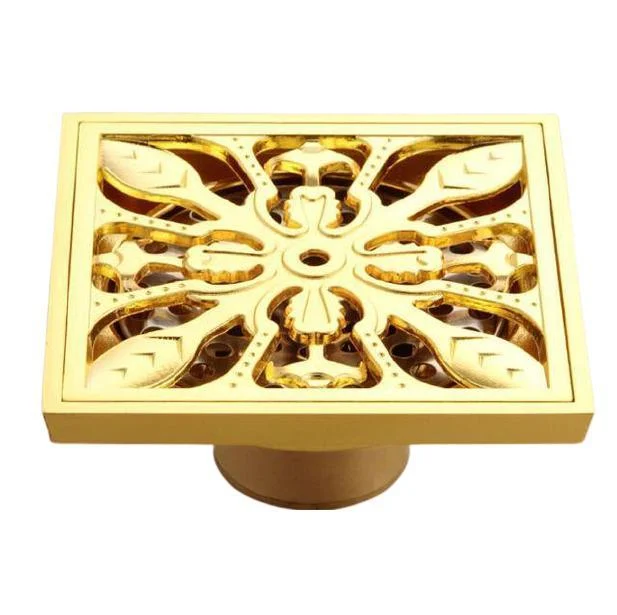 Golden Bathroom Floor Waste Drain Cover -Bathlova