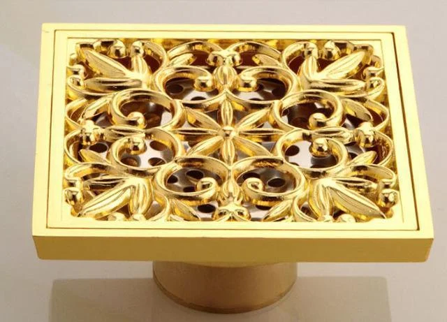 Golden Bathroom Floor Waste Drain Cover -Bathlova