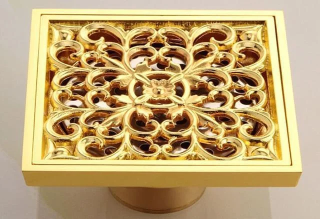 Golden Bathroom Floor Waste Drain Cover -Bathlova