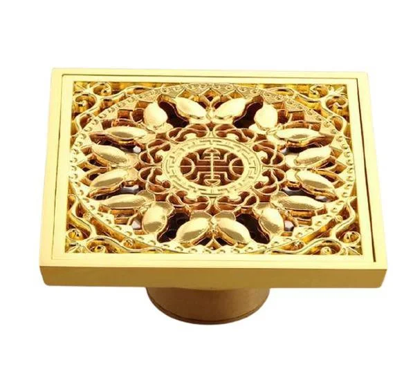 Golden Bathroom Floor Waste Drain Cover -Bathlova