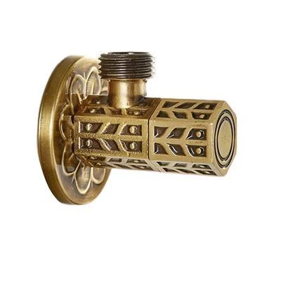 Golden Brass Antique Design Angle Valves -Bathlova