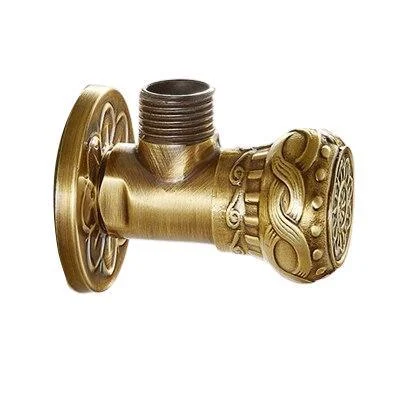 Golden Brass Antique Design Angle Valves -Bathlova