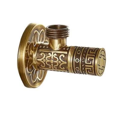 Golden Brass Antique Design Angle Valves -Bathlova