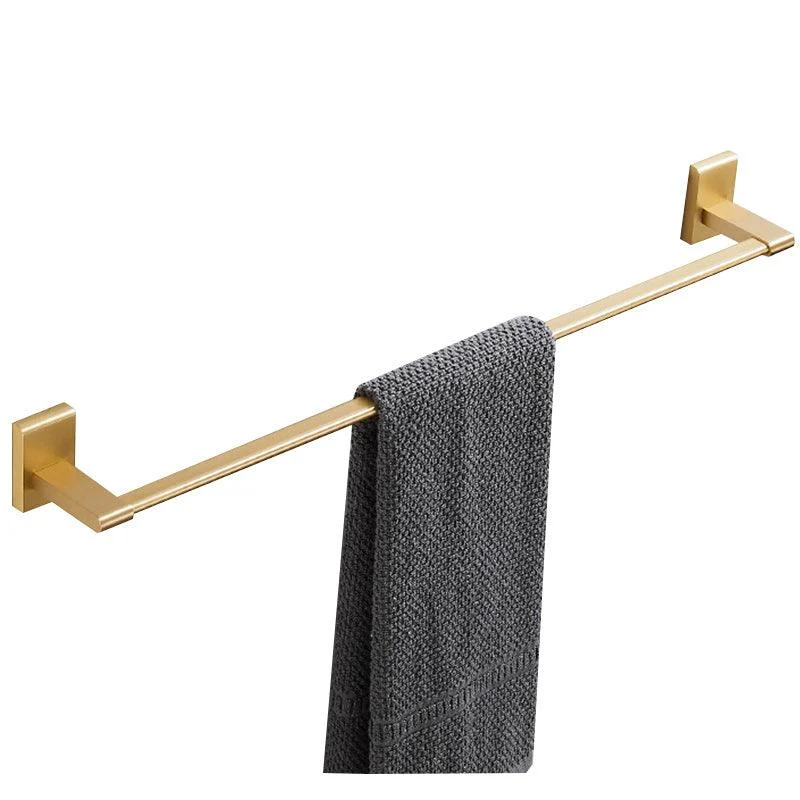 Golden Modern 5-Piece Bathroom Accessory Set Brushed Brass Towel Bar/Paper Holder -Bathlova