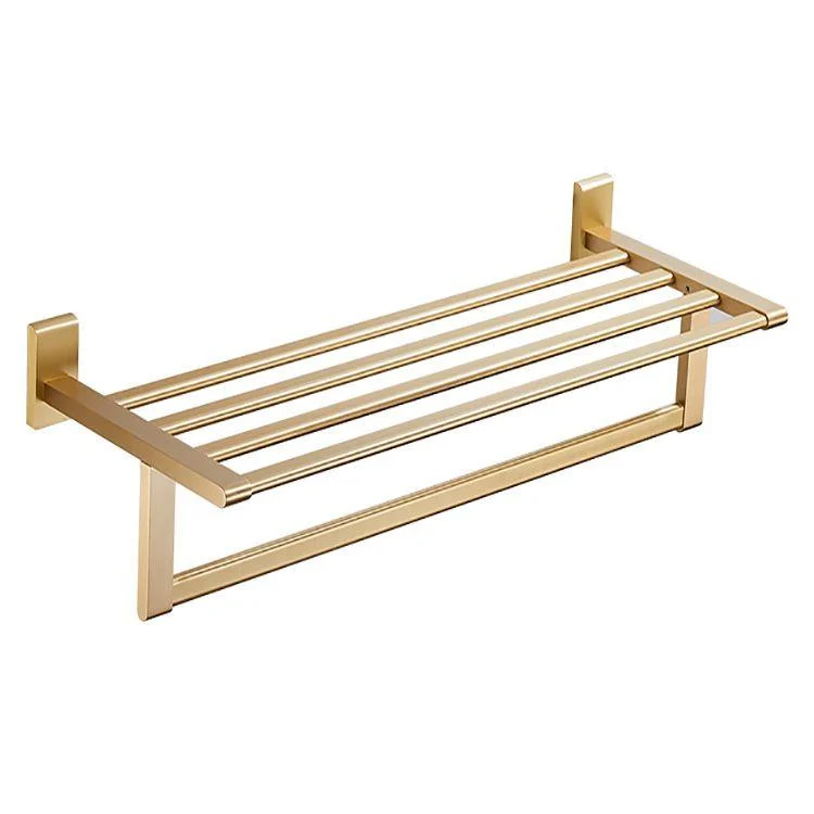 Golden Modern 5-Piece Bathroom Accessory Set Brushed Brass Towel Bar/Paper Holder -Bathlova