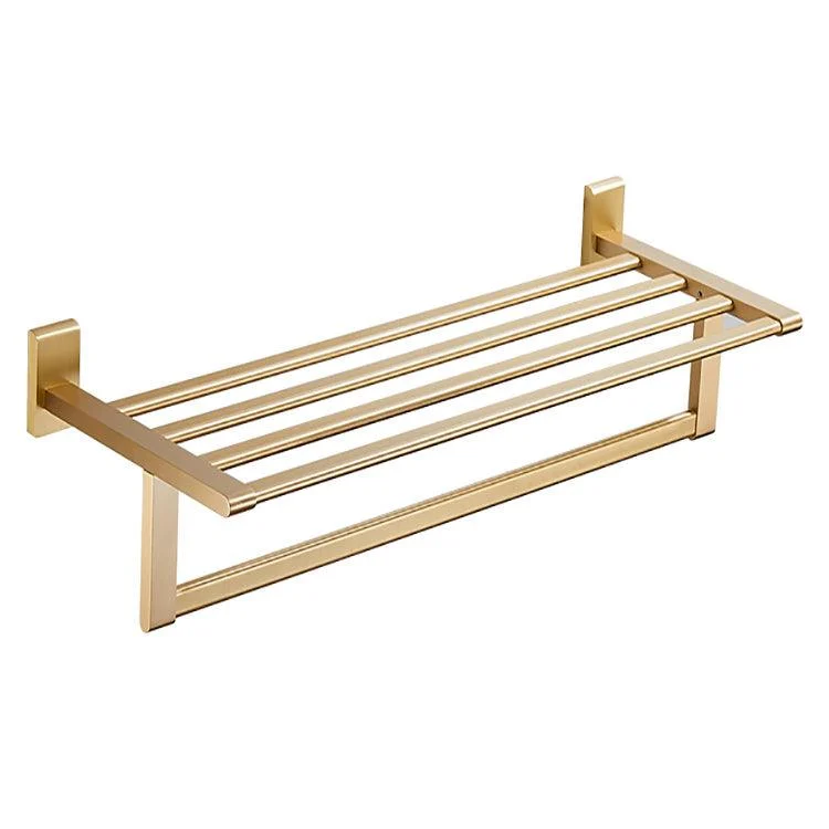 Golden Modern 5-Piece Bathroom Accessory Set Brushed Brass Towel Bar/Paper Holder -Bathlova