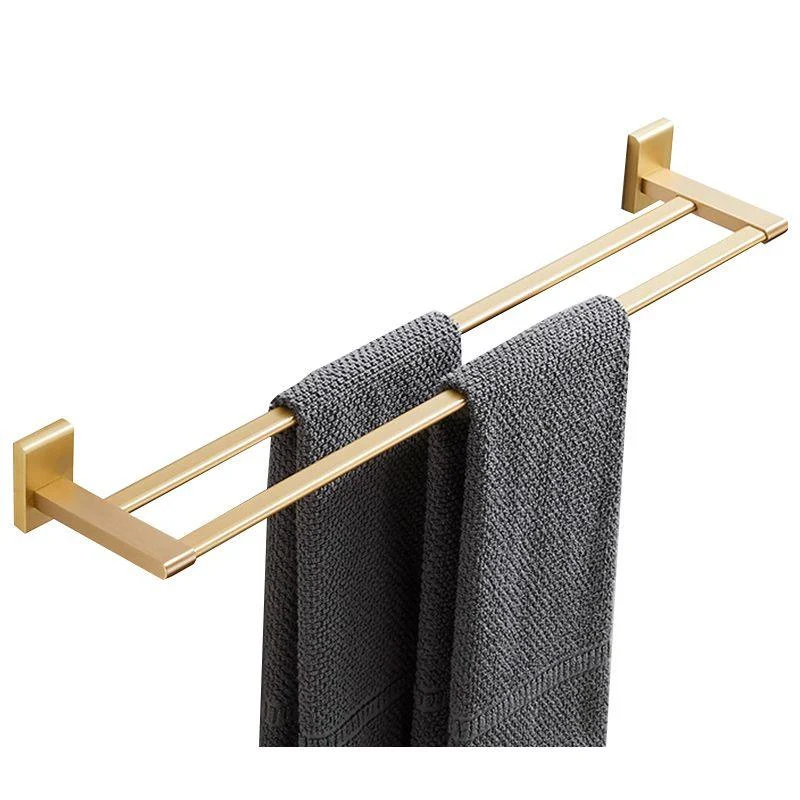 Golden Modern 5-Piece Bathroom Accessory Set Brushed Brass Towel Bar/Paper Holder -Bathlova