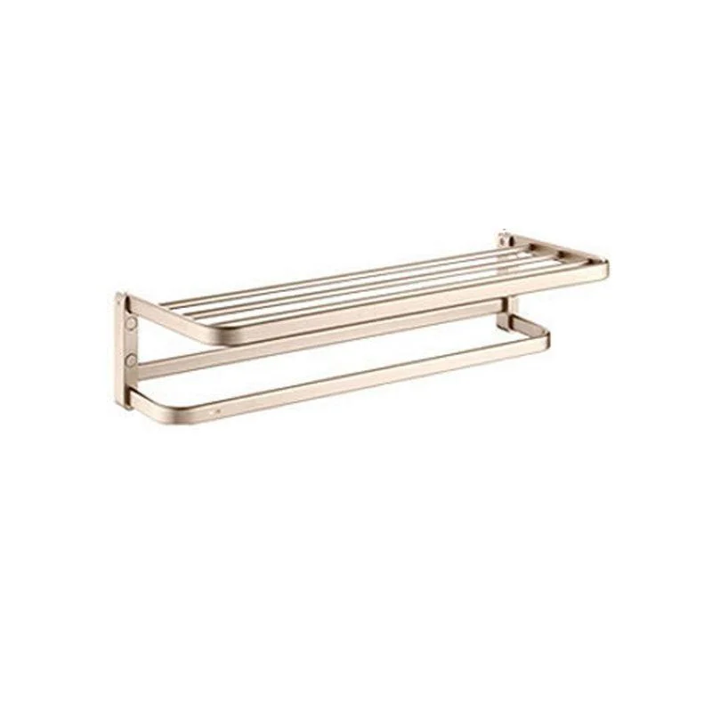 Golden Modern Bathroom Accessory Set Polished Brass Bath Shelf/Towel Bar/Robe Hooks -Bathlova