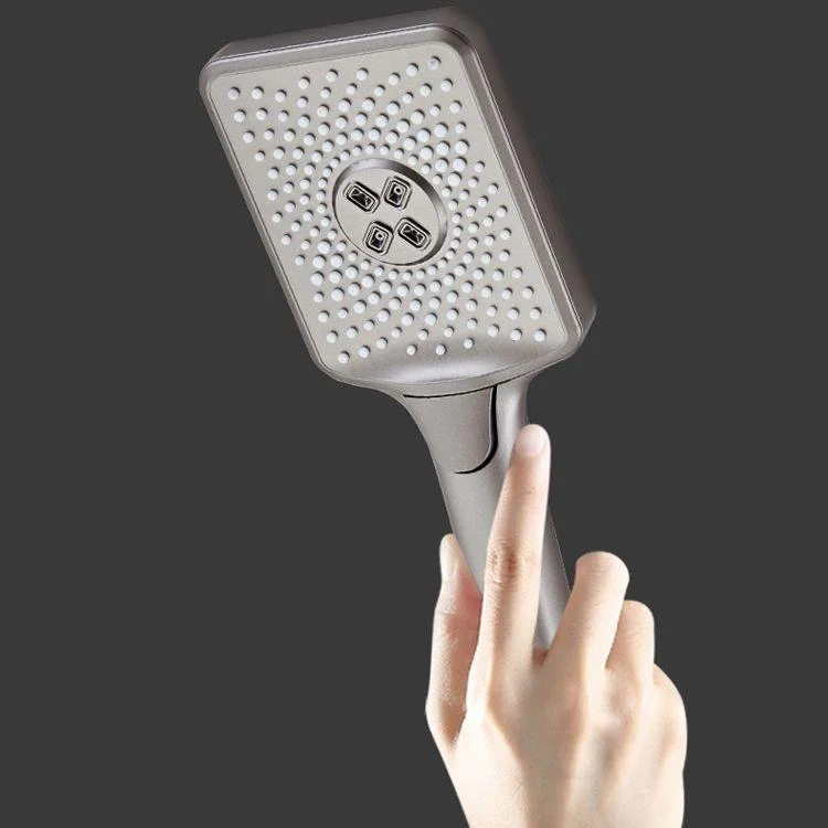 Grey Shower System Square Handheld Shower Head Wall Mounted Rain Shower System -Bathlova