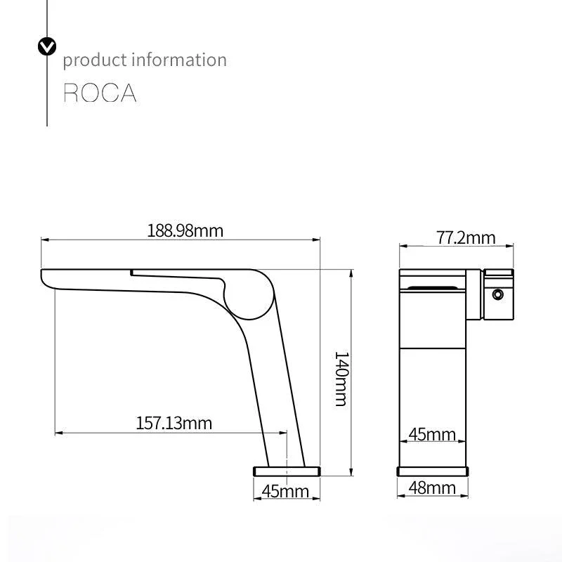 Gun Grey Basin Tap Brass Bathroom Basin Waterfall Water Mixer Tap -Bathlova