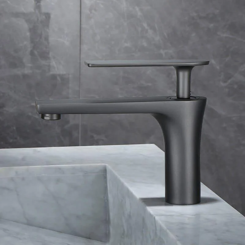 Gunmetal - Single Lever Hot and Cold Bathroom Sink Tap -Bathlova