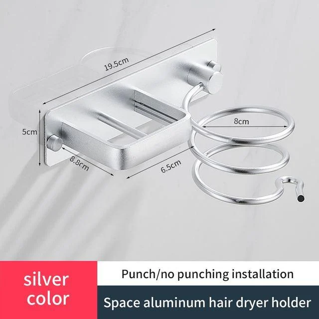 Hair Dryer Organizer Rack Bathroom Hairdryer And Straightener Holder -Bathlova