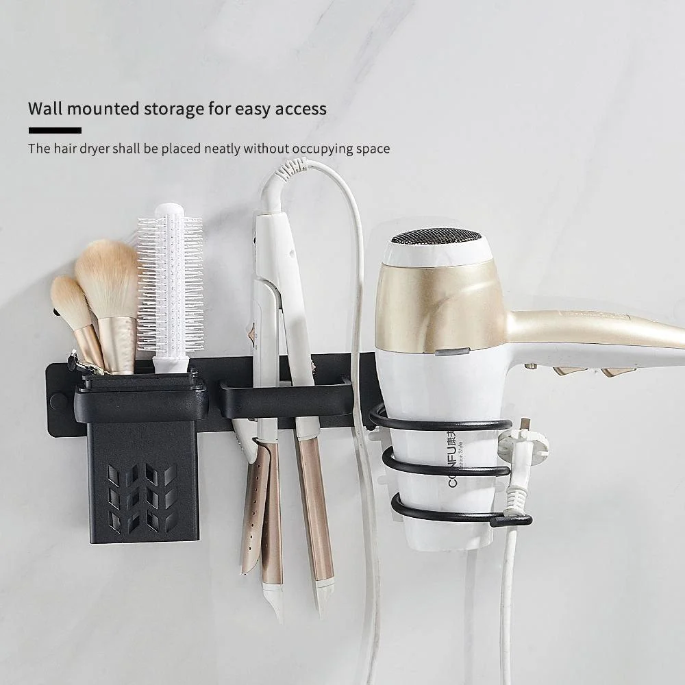 Hair Dryer Organizer Rack Bathroom Hairdryer And Straightener Holder -Bathlova