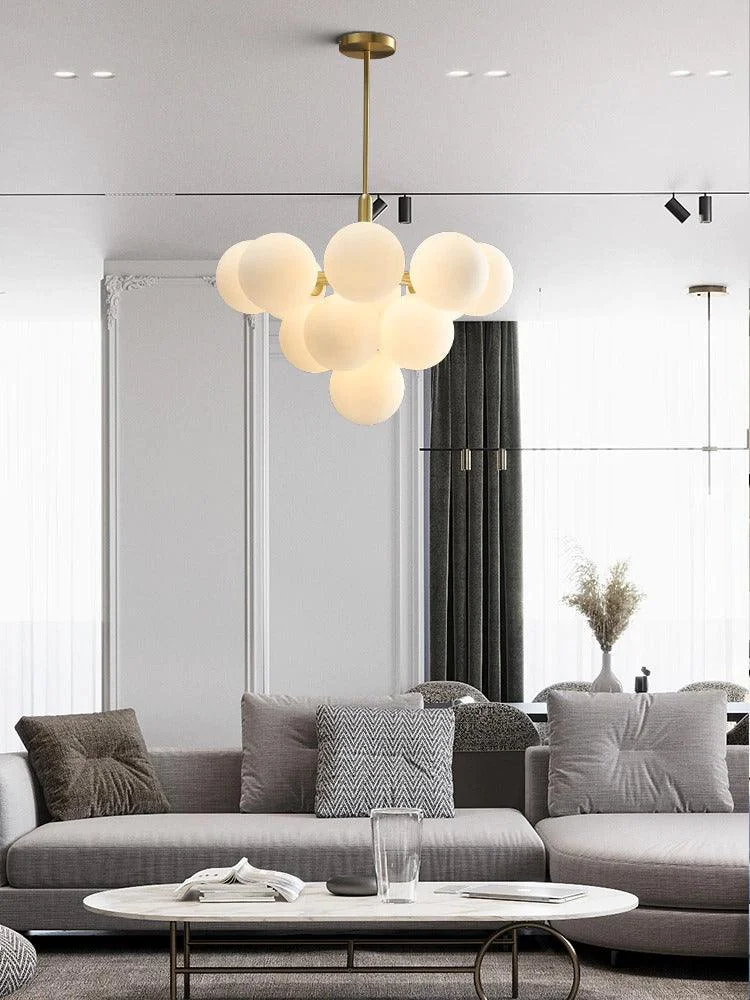 Hale - Frosted Glass Globe Chandelier -Bathlova