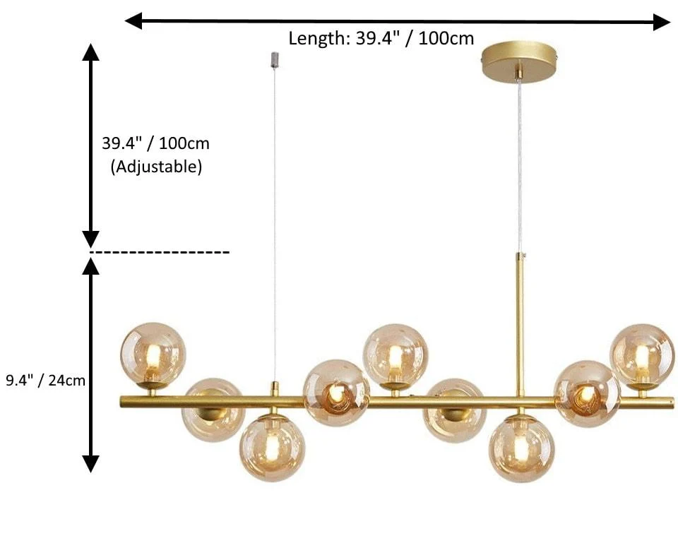 Hampton - Modern Horizontal Chandelier -Bathlova