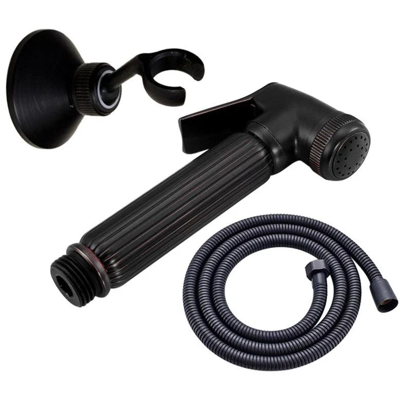 Hand Held Bidet Shower Bidet Sprayer Black Copper Bidet Sprayer -Bathlova