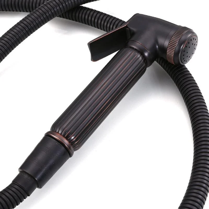 Hand Held Bidet Shower Bidet Sprayer Black Copper Bidet Sprayer -Bathlova