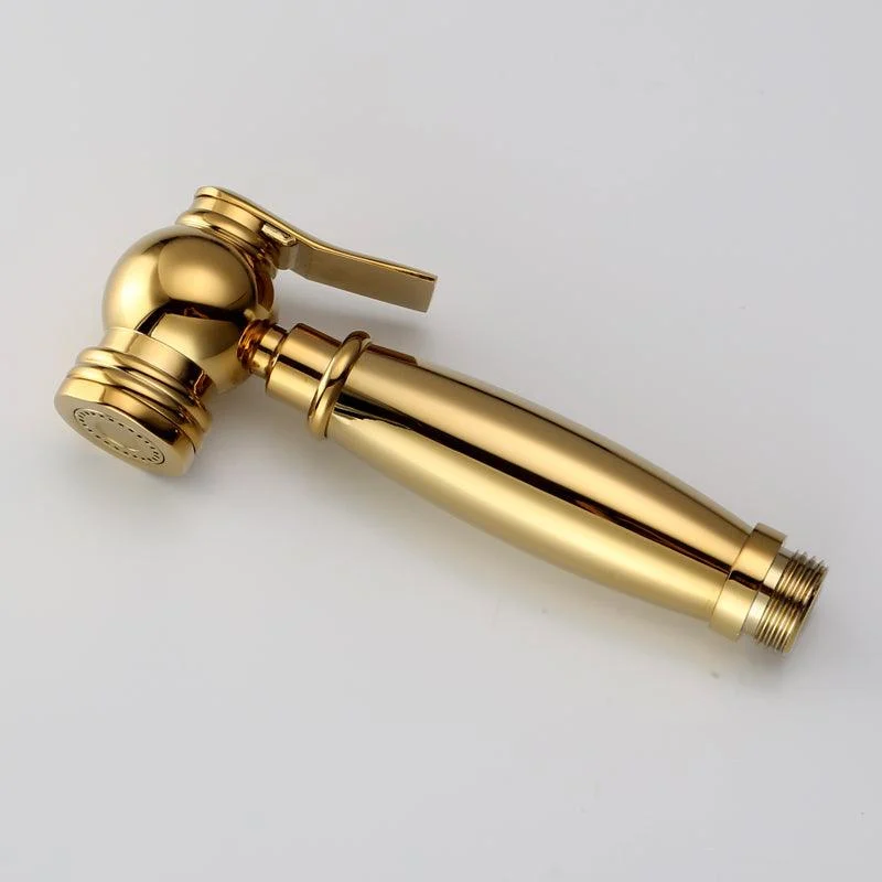 Hand Held Bidet Sprayer Titanium Gold Solid Brass Toilet Douche Kit -Bathlova