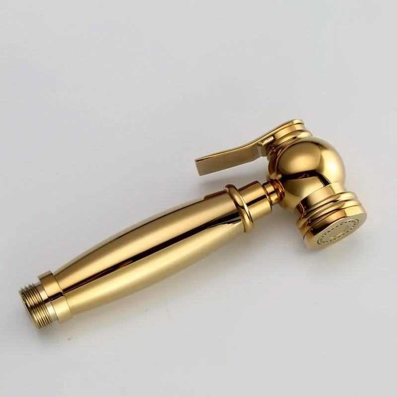 Hand Held Bidet Sprayer Titanium Gold Solid Brass Toilet Douche Kit -Bathlova