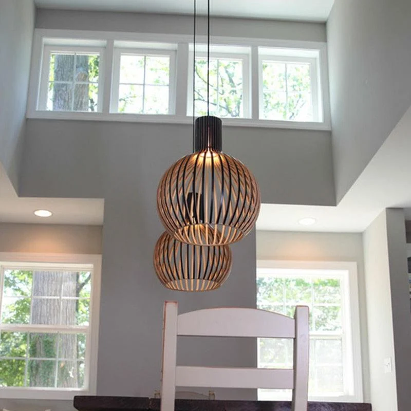 Handcrafted Wood Pendant Lights -Bathlova