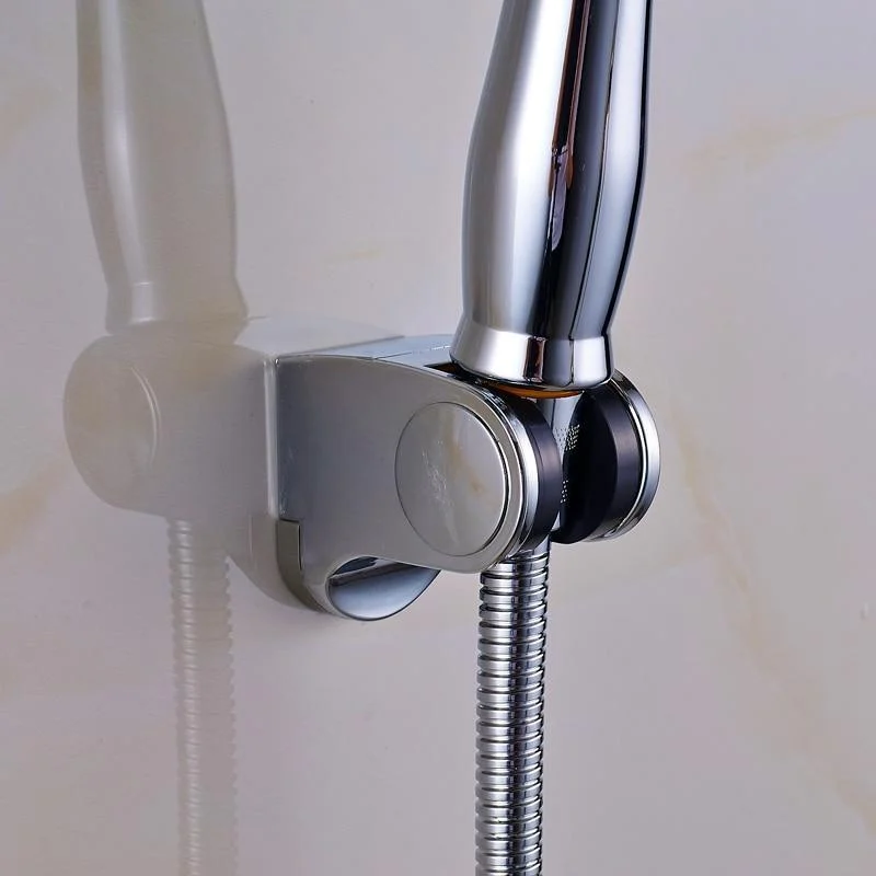 Handheld Shower Arm with Wall Mounted Bracket Holder and Shower Hose -Bathlova