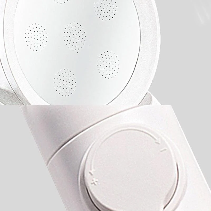 Handheld Shower Head Adjustable Spray Pattern White Round Shower Head -Bathlova