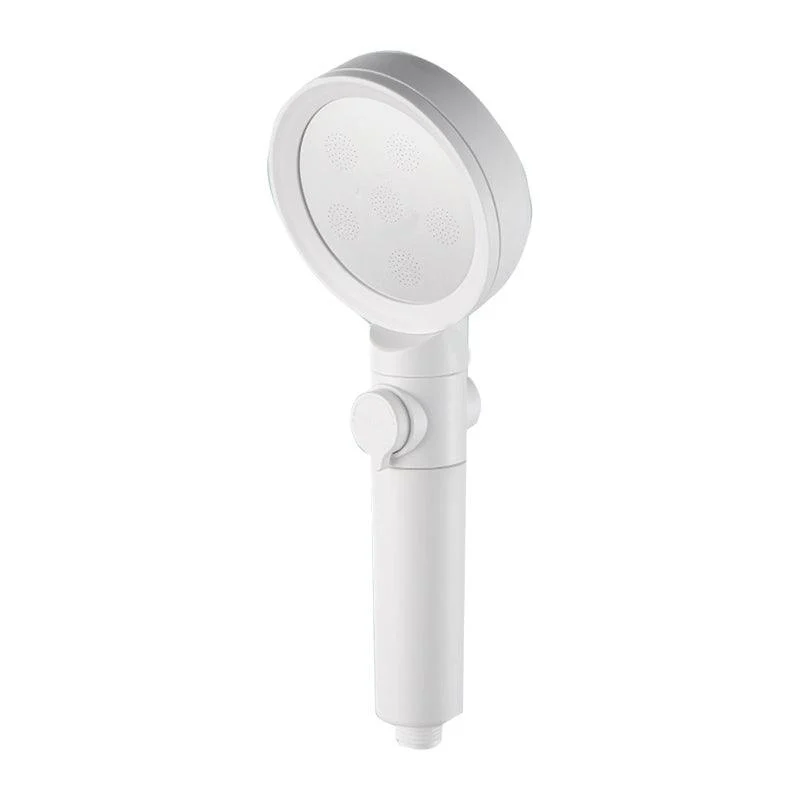 Handheld Shower Head Adjustable Spray Pattern White Round Shower Head -Bathlova