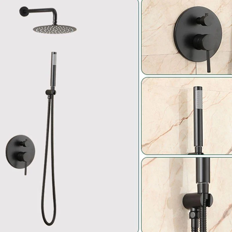 In-wall Shower Full Set Embedded Shower Top Nozzle Concealed Booster Shower Set -Bathlova