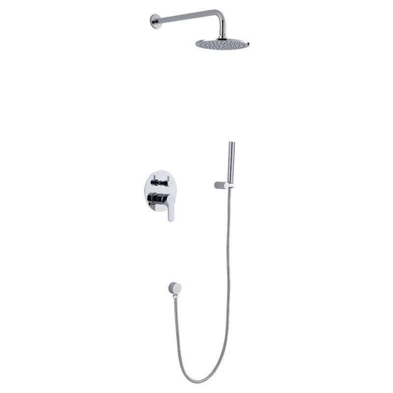 In-wall Shower Full Set Embedded Shower Top Nozzle Concealed Booster Shower Set -Bathlova