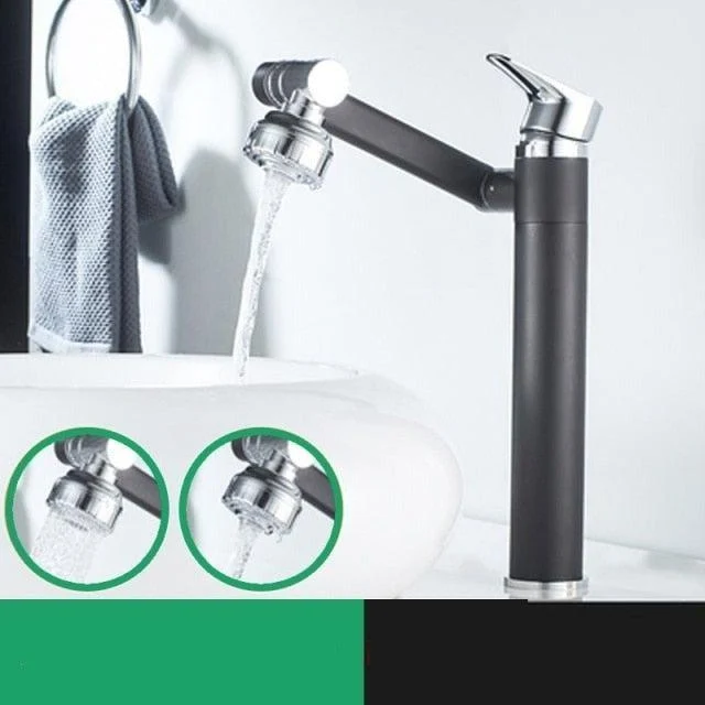 Index Bath 2 in 1 Black Tap Basin Tap Kitchen Sink Tap Mixer Aerator -Bathlova