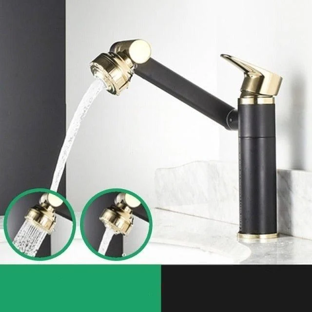 Index Bath 2 in 1 Black Tap Basin Tap Kitchen Sink Tap Mixer Aerator -Bathlova