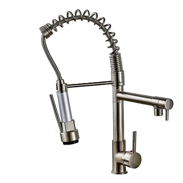 Index Bath 360 Brass Multifunctional Tap Pull Down Dual Spout Kitchen Tap -Bathlova