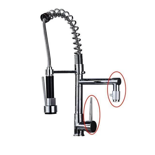 Index Bath 360 Brass Multifunctional Tap Pull Down Dual Spout Kitchen Tap -Bathlova