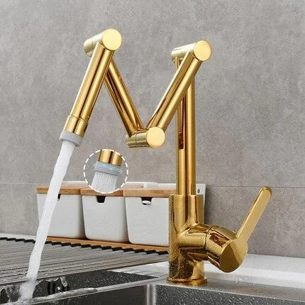 Index Bath Kitchen Sink Tap Hot and Cold Brass Folded Tap -Bathlova