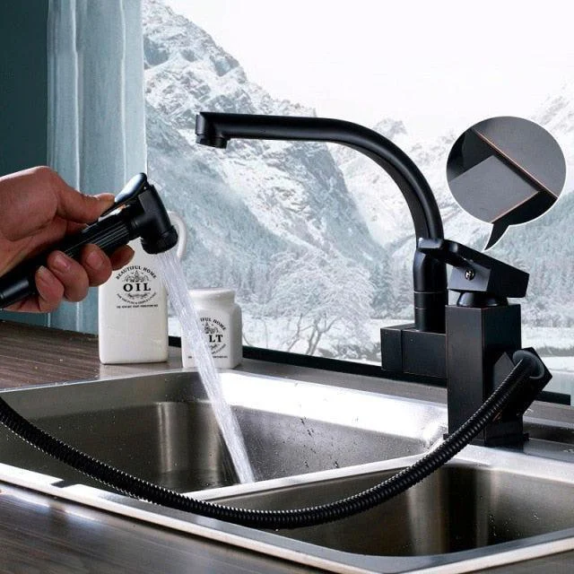 Index Bath Multifunctional Tap Kitchen Tap Dual Spout Pull Out Kitchen Tap With Spray -Bathlova