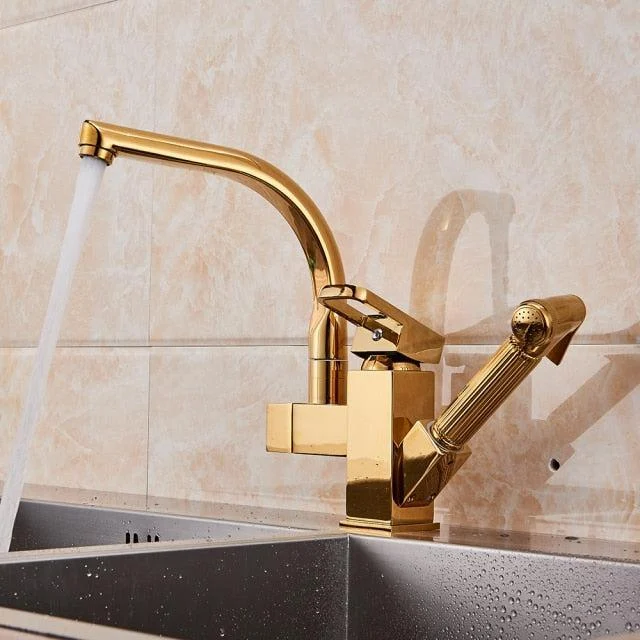 Index Bath Multifunctional Tap Kitchen Tap Dual Spout Pull Out Kitchen Tap With Spray -Bathlova