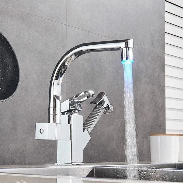 Index Bath Multifunctional Tap Kitchen Tap Dual Spout Pull Out Kitchen Tap With Spray -Bathlova