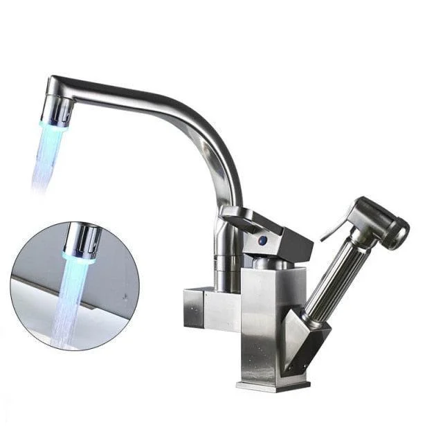 Index Bath Multifunctional Tap Kitchen Tap Dual Spout Pull Out Kitchen Tap With Spray -Bathlova